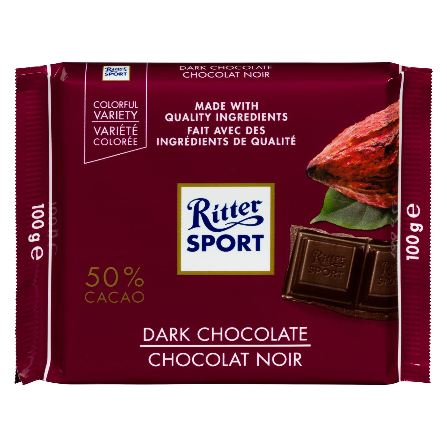 RITTER - 50% Dark Chocolate (100 gr)