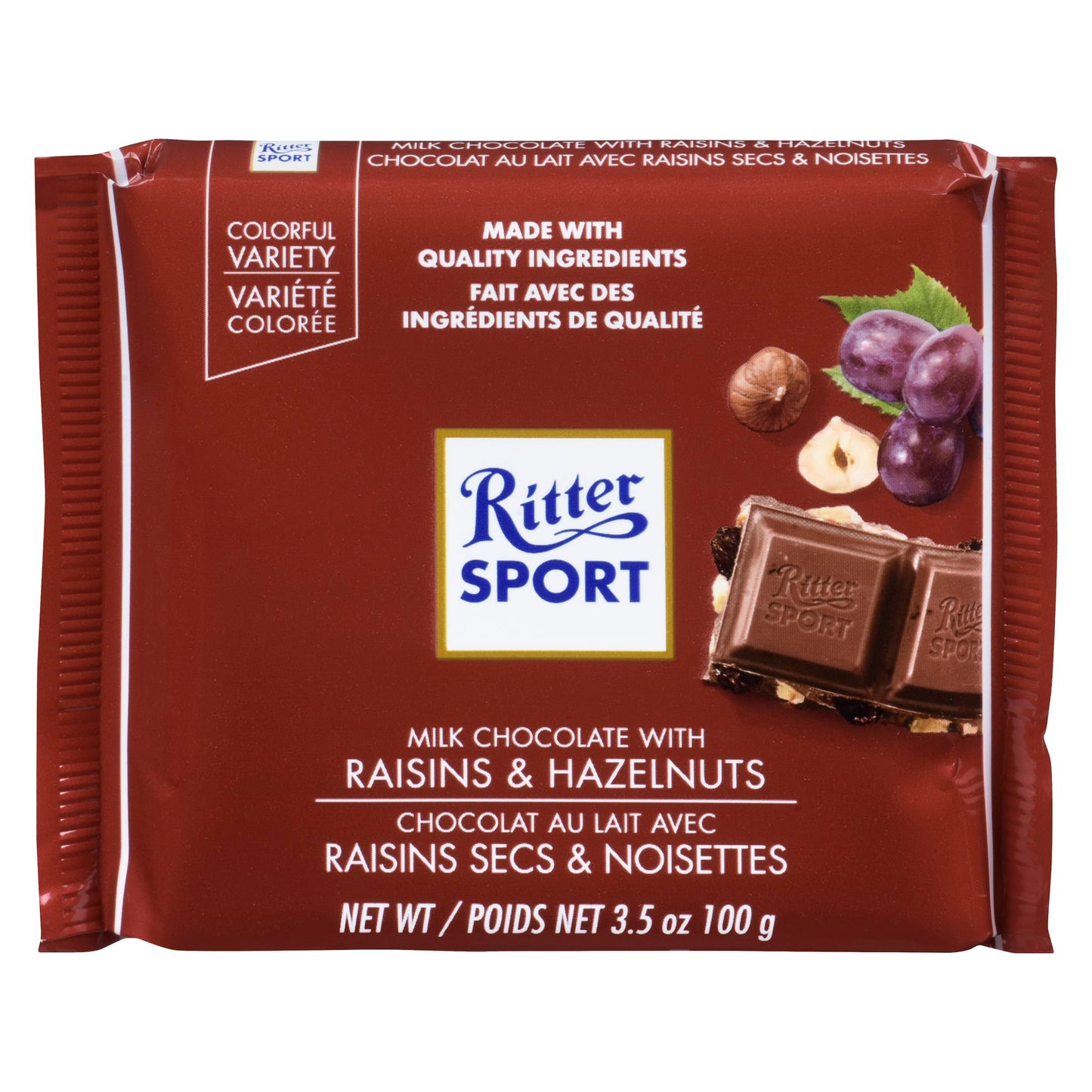 RITTER - Raisins And Hazelnut (100 gr)