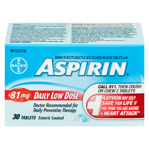 ASPIRIN - Tablets Low Dose (30 ct)