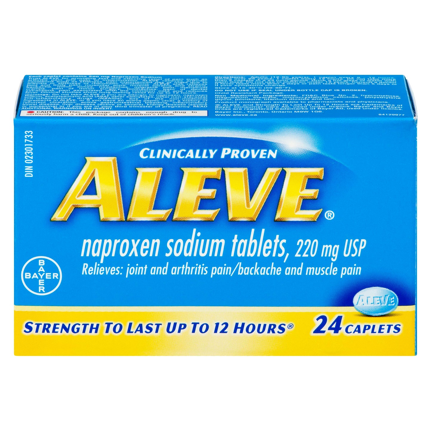 ALEVE - Naproxen Sodium Caplets (220 mg - 24 Caplets)