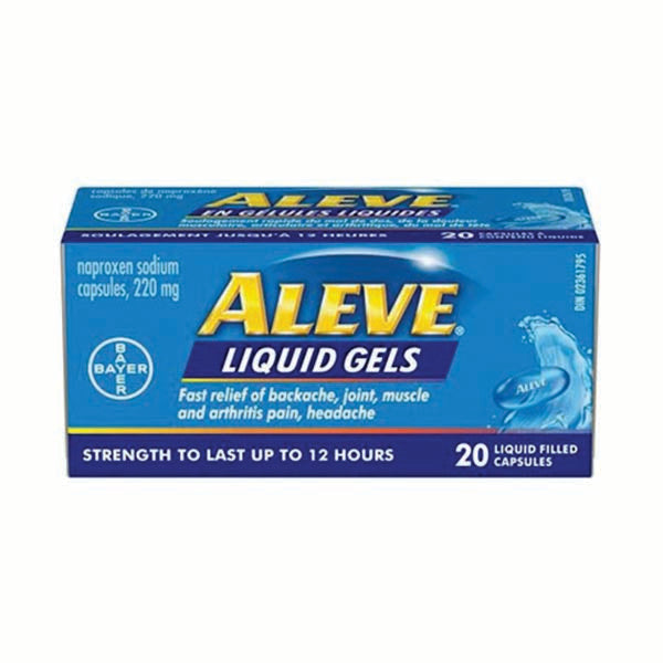 ALEVE - Naproxen Sodium Capsules (220 mg - 20 Liquid Gels)