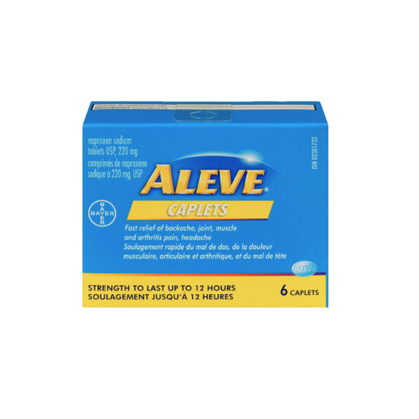 ALEVE - Naproxen Sodium Tablets (220 mg - 6 Caplets)