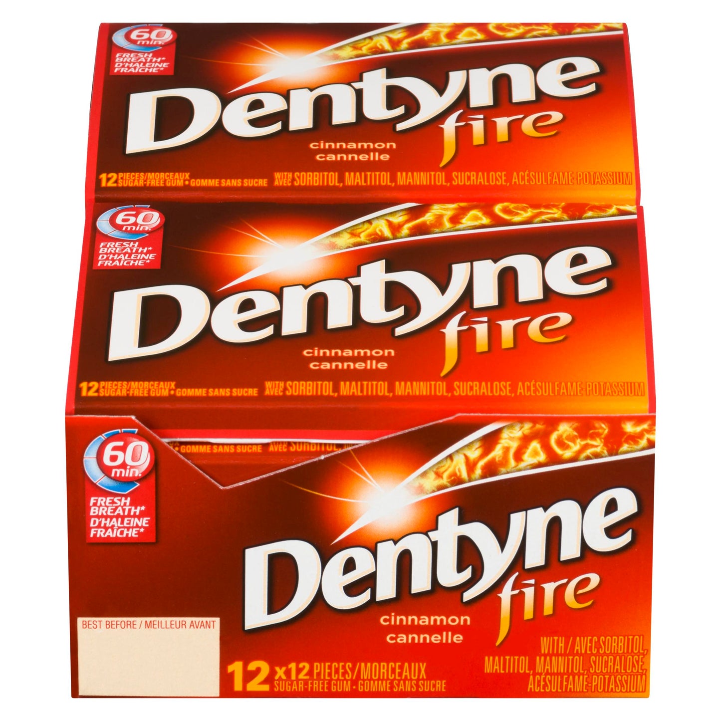 DENTYNE ICE Fire Cinnamon Gum (12 X 12 Pc)