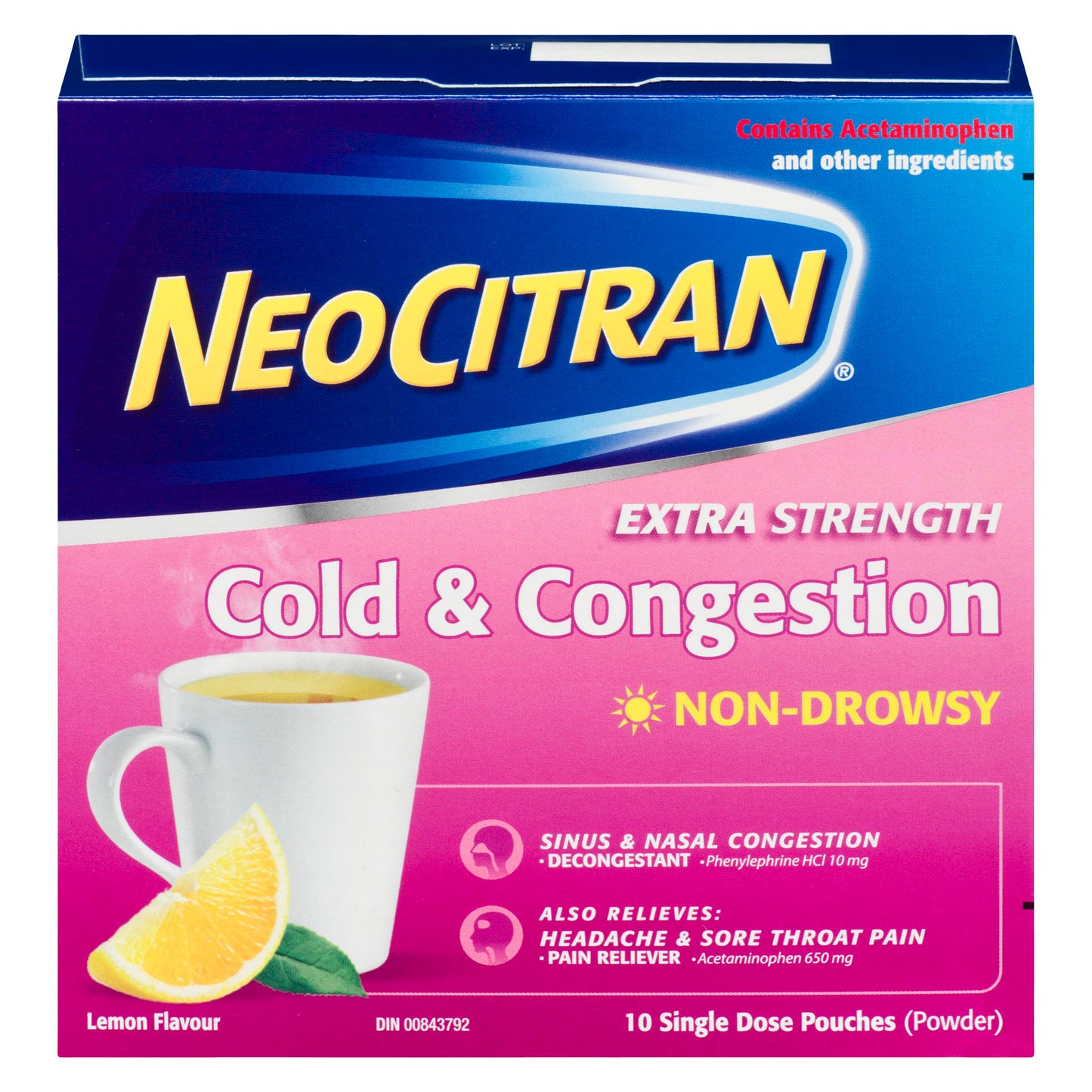 NEOCITRAN - ES Cold & Congestion - Non Drowsy (Lemon - 10 CT)