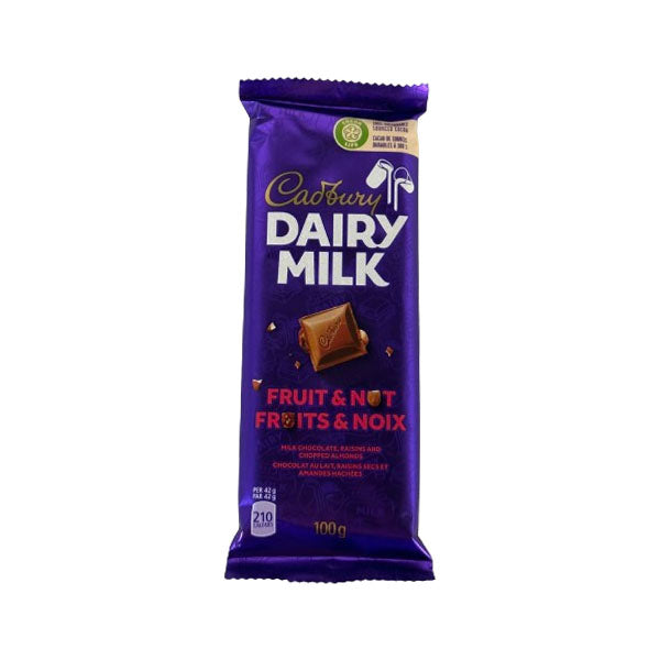 CADBURY - Dairy Milk Fruit And Nut Family Bar (24 X 100 gr)