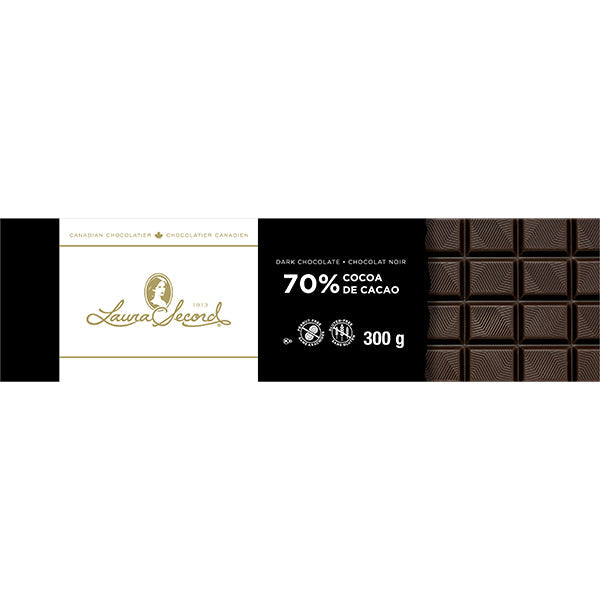 LAURA SECORD - 70% Dark Cacao Chocolate Bar (300 gr)