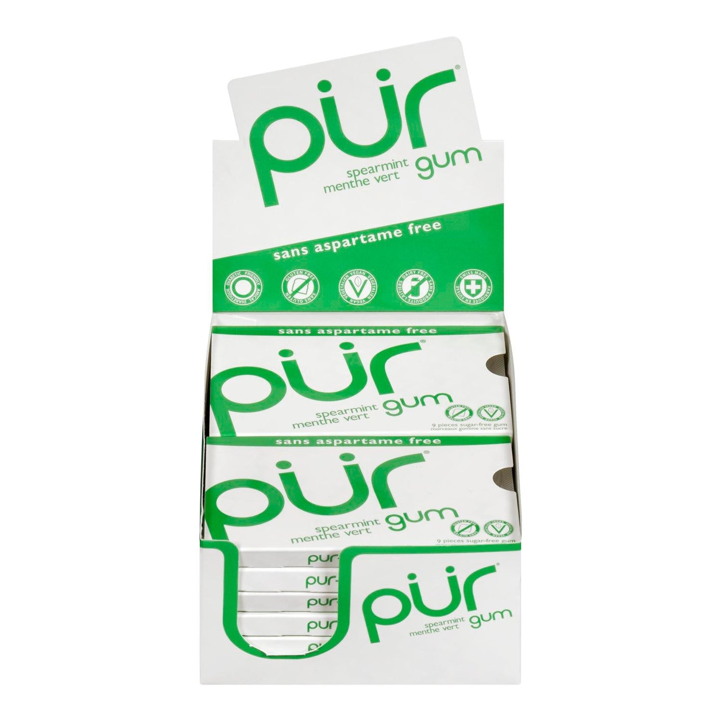 PUR - Gum Spearmint Blister (12 X 9 Pc)
