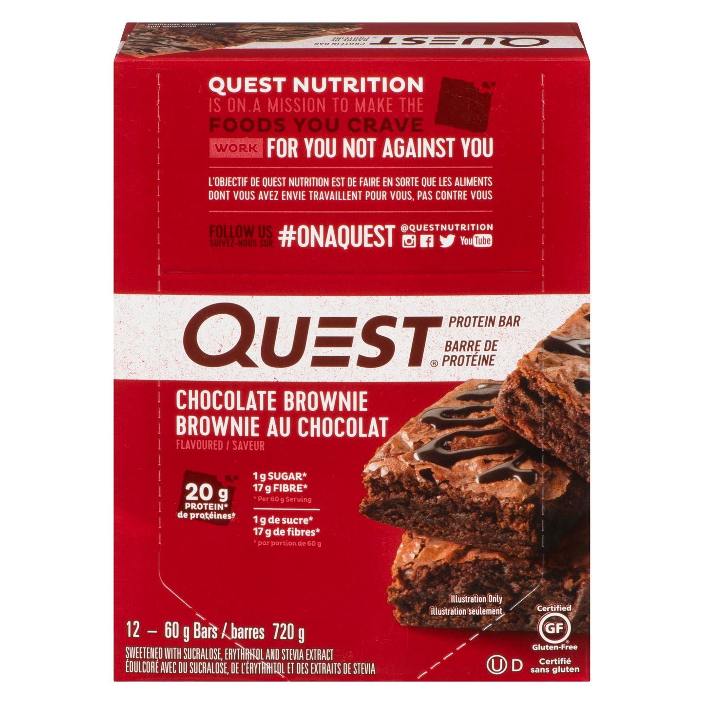 QUEST - Bar Chocolate Brownie (12 X 60 gr)