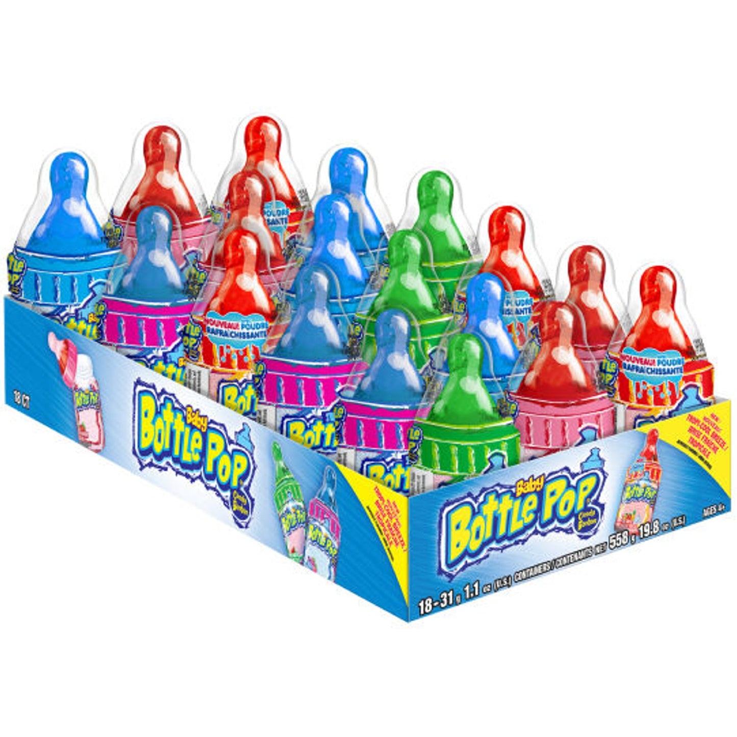 BAZOOKA - Baby Bottle Pops (31 gr - 18 ct)