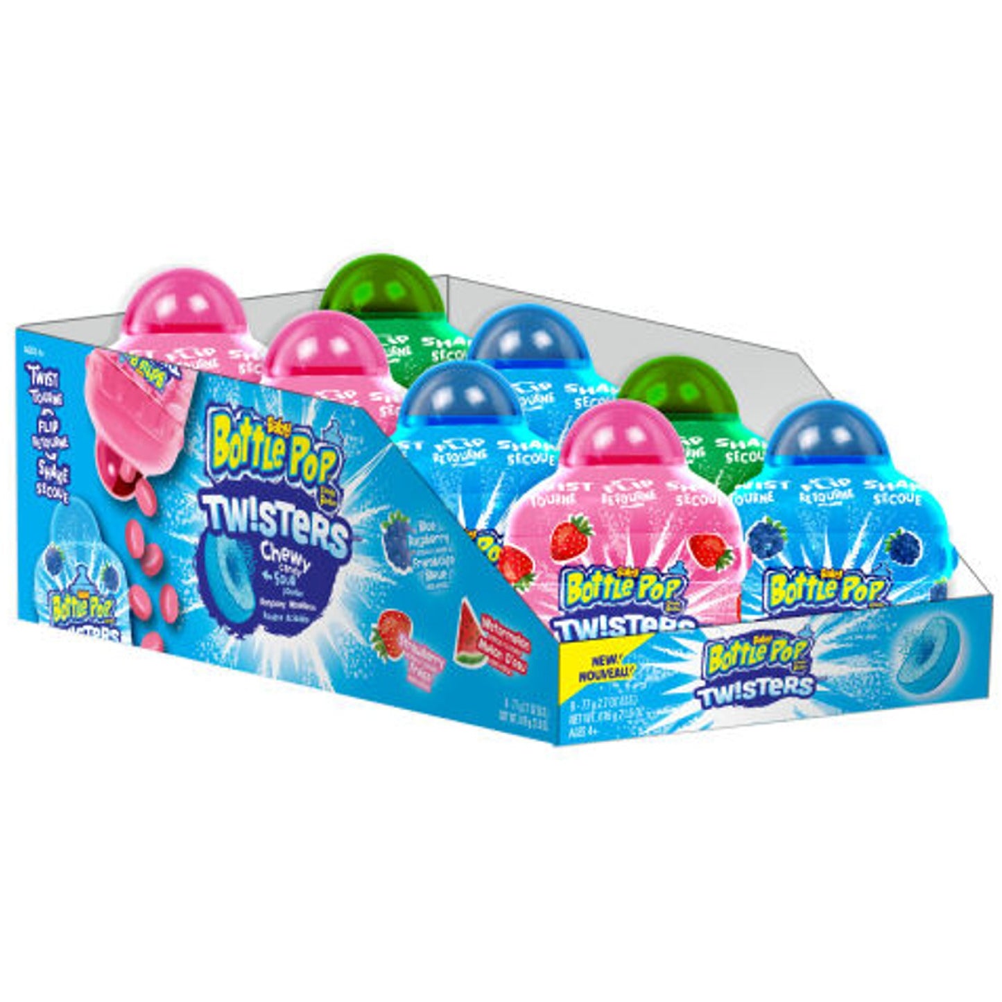BAZOOKA - Baby Bottle Pops Twisters (8 ct)