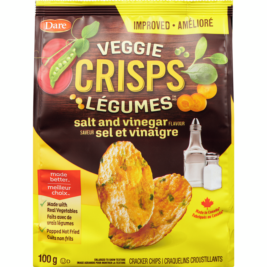 DARE - Veggie Crisps Salt & Vinegar (100 gr)
