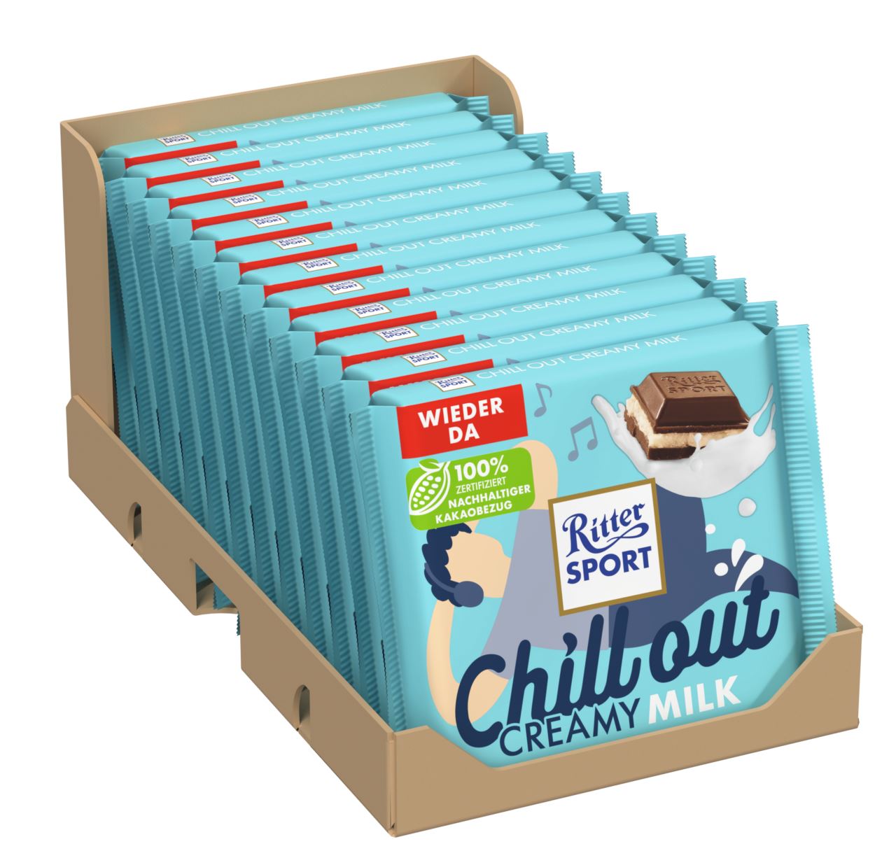 RITTER SPORT - Chill Out Creamy Milk (12 x 100 gr)