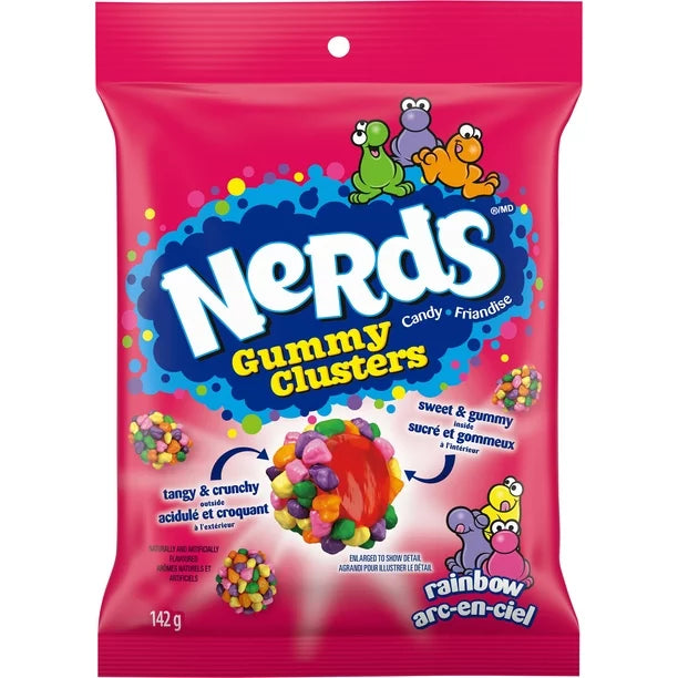 NERDS - Gummy Clusters Peg Bag (12 x 142 gr)