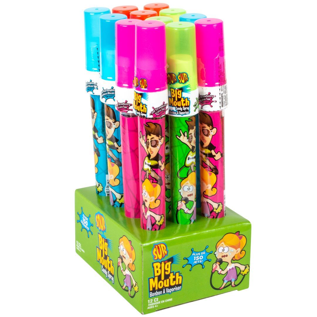 BAZOOKA - Sour Big Mouth Spray Candy (Case of 12)