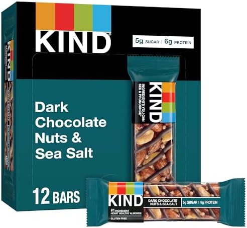 KIND BAR - Dark Chocolate Nuts & Sea Salt Bars (12 x 40 gr)