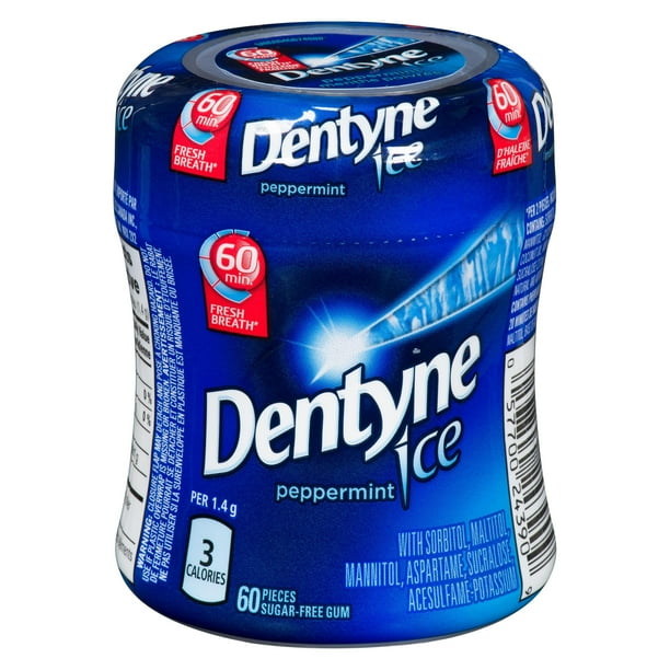 DENTYNE ICE Peppermint Bottles (6 X 60 Pc)