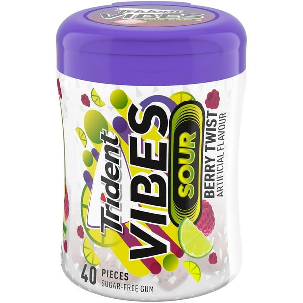 TRIDENT - Vibes Sour Berry Twist Bottle (6 x 40 pc)