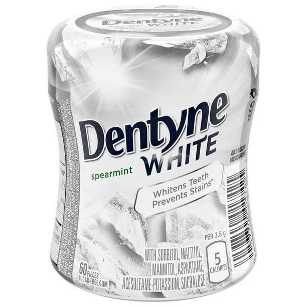 DENTYNE WHITE Spearmint Bottle (6 x 60 PC)