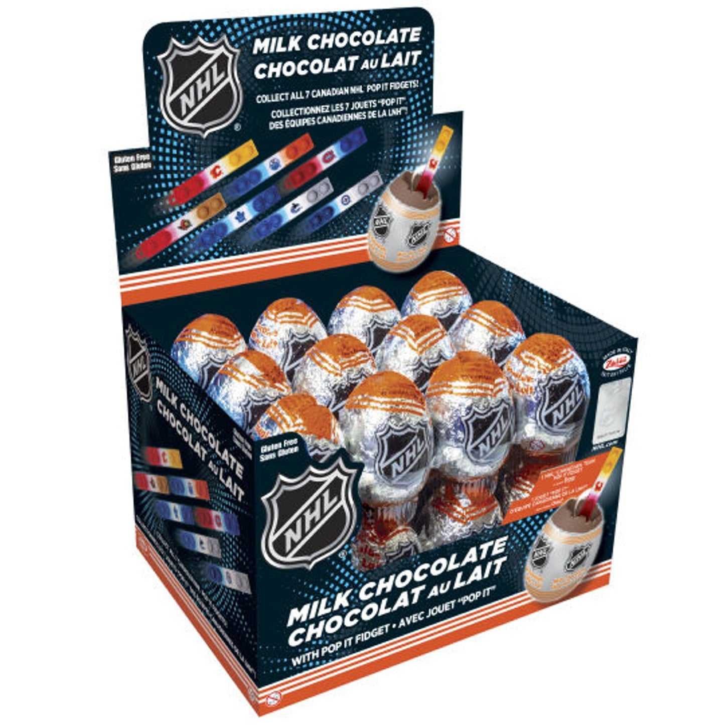 ZAINI - NHL “Pop It Fidgets” Chocolate Eggs (20G)