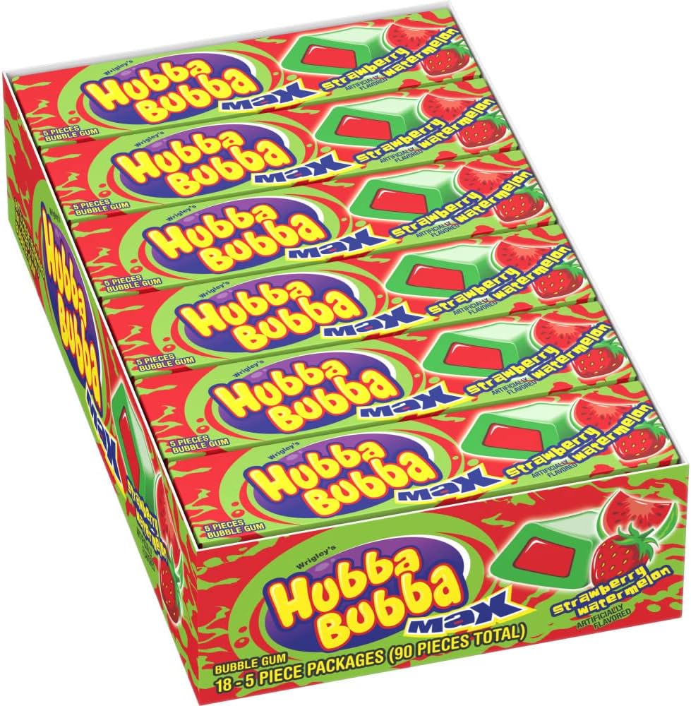 WRIGLEY'S - Hubba Bubba Max Strawberry Watermelon (18 ct)
