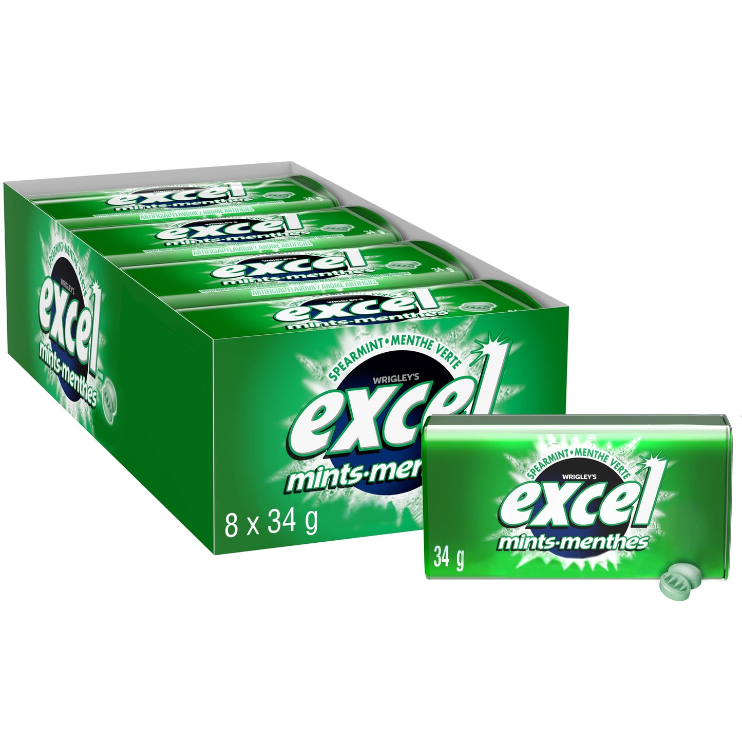 EXCEL - Mints Spearmint Gum (8 x 34 gr)