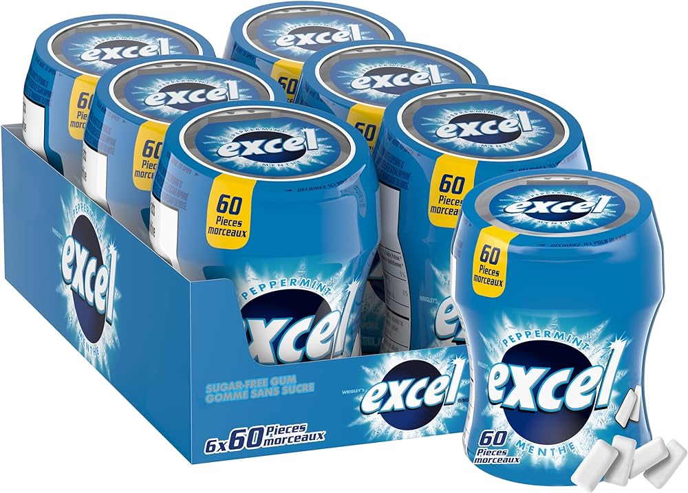 EXCEL - Peppermint Tubs Gum (6 x 40 pc)