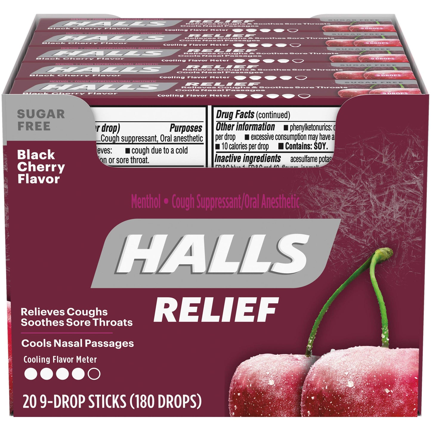 HALLS - Relief Black Cherry Flavour - 20ct