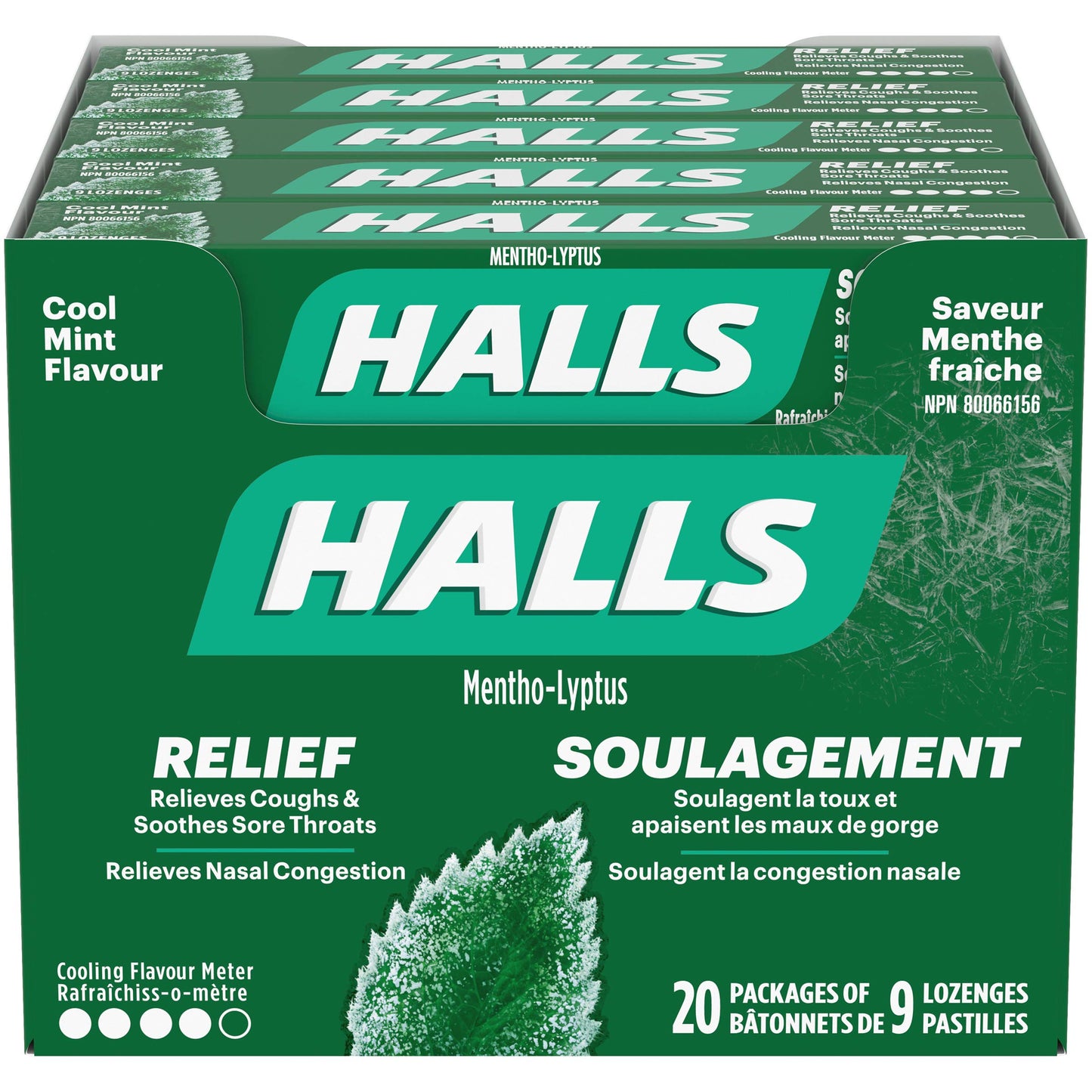 HALLS - Relief Cool Mint Flavour - 20ct