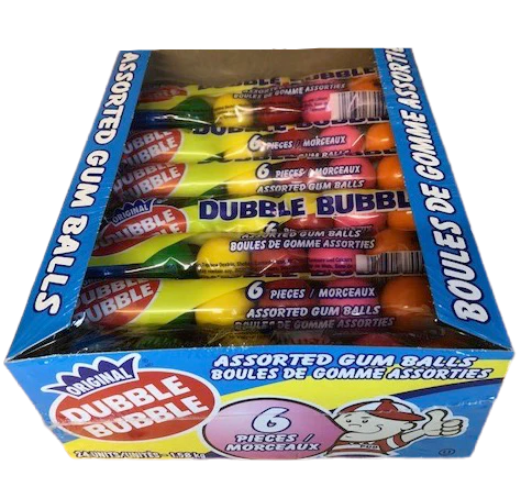 DUBBLE BUBBLE - Assorted Gumballs (24 x 6 piece)