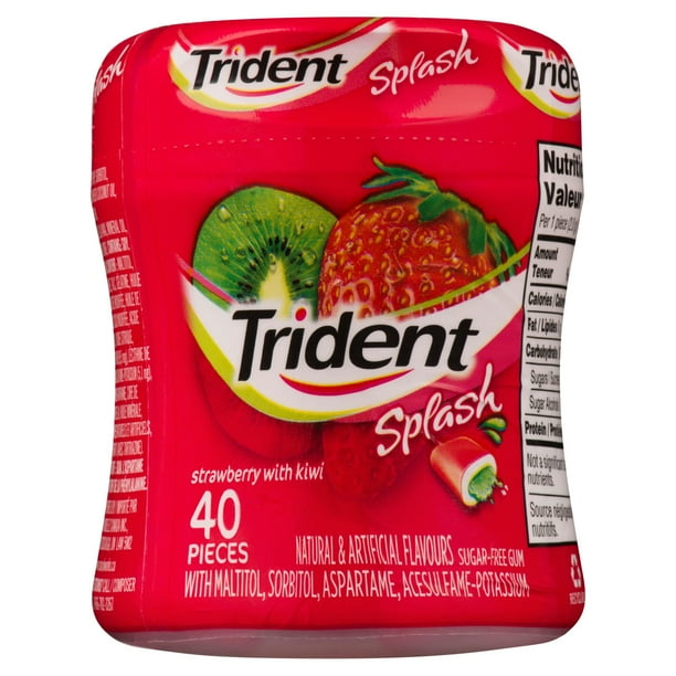 TRIDENT - Splash Strawberry Bottle (6 x 40 pc)