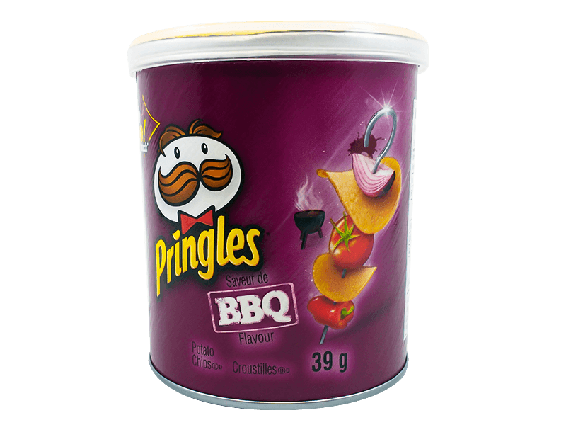 PRINGLES - BBQ Potato Chips (12 x 39 gr Cans)