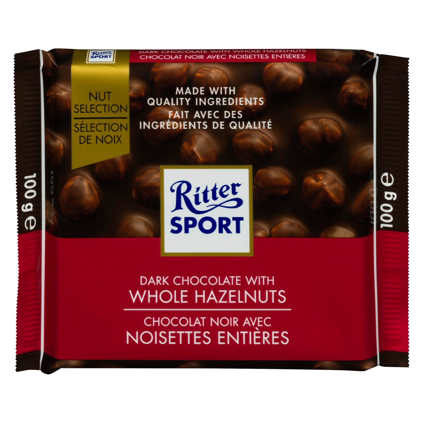 RITTER - Dark Whole Hazelnut (100 gr)