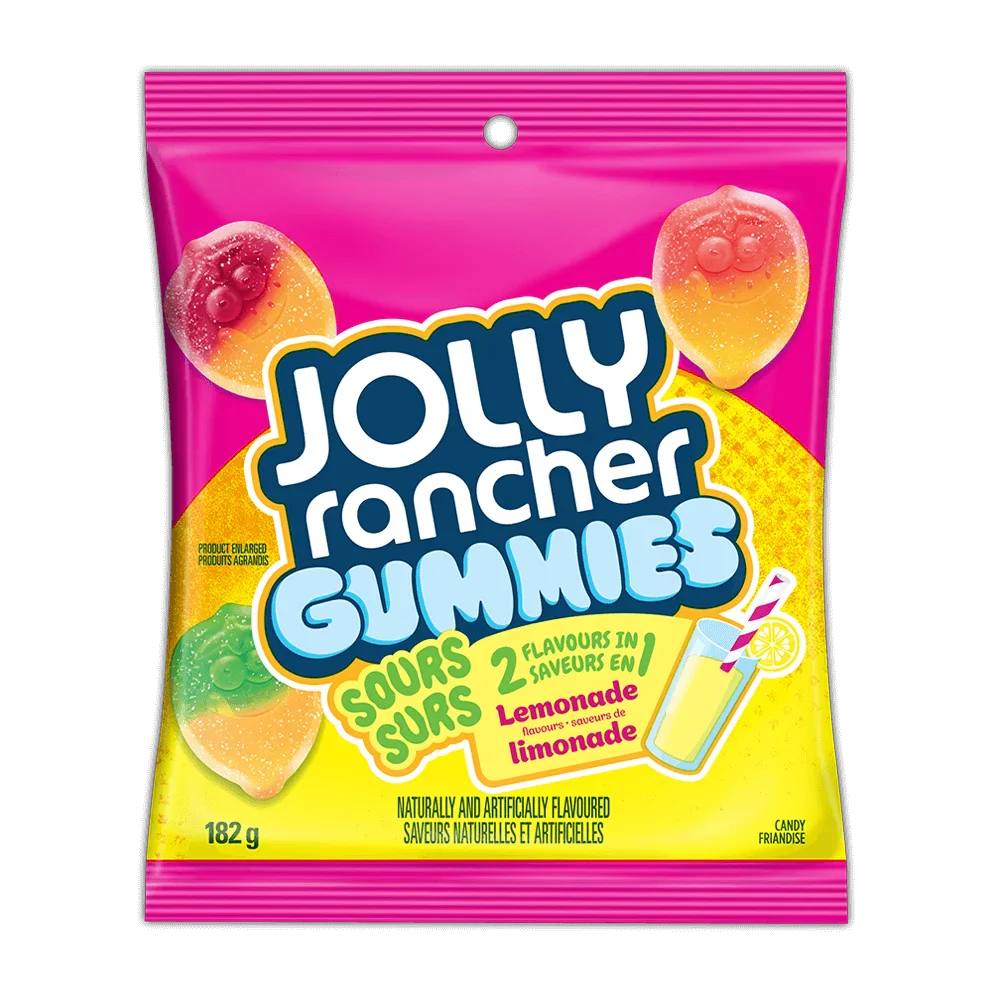 JOLLY RANCHER - 2-in-1 Gummies Lemonade Sours 182g (Case of 10)