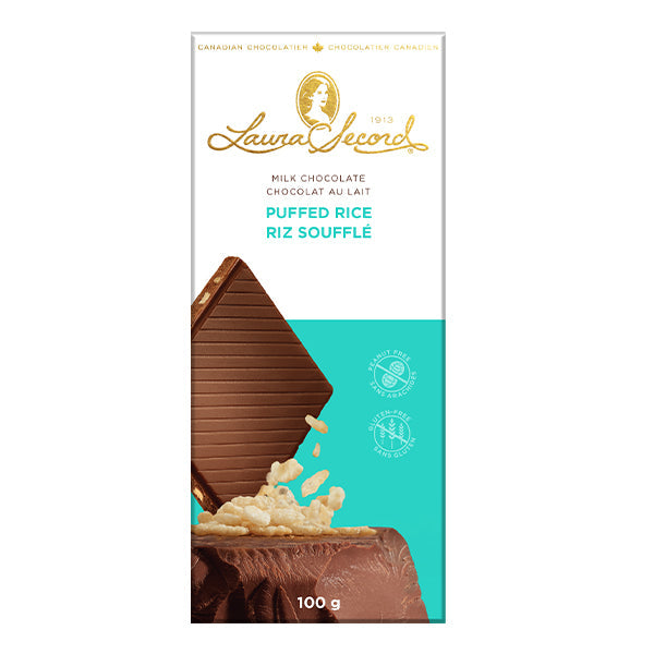 LAURA SECORD - Milk Chocolate W/ Crispy Rice Bar (100 gr)