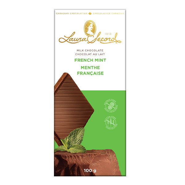 LAURA SECORD - French Mint Chocolate Bar (12 x 100 gr)