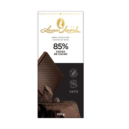 LAURA SECORD - 85% Cocoa Extra Dark Chocolate Bar (12 x 100 gr)