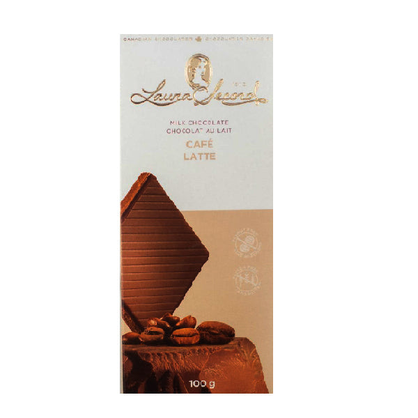 LAURA SECORD - Milk Chocolate Caffe Latte Bar (12 x 100 gr_