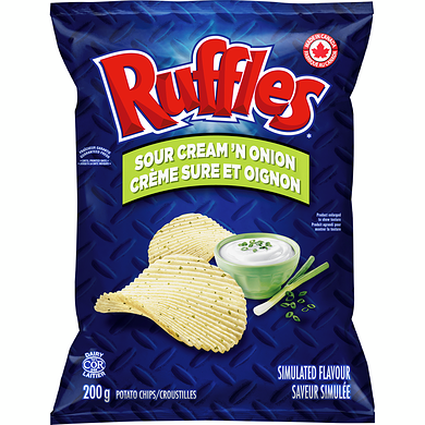 RUFFLES - Sour Cream And Onion (200 gr)