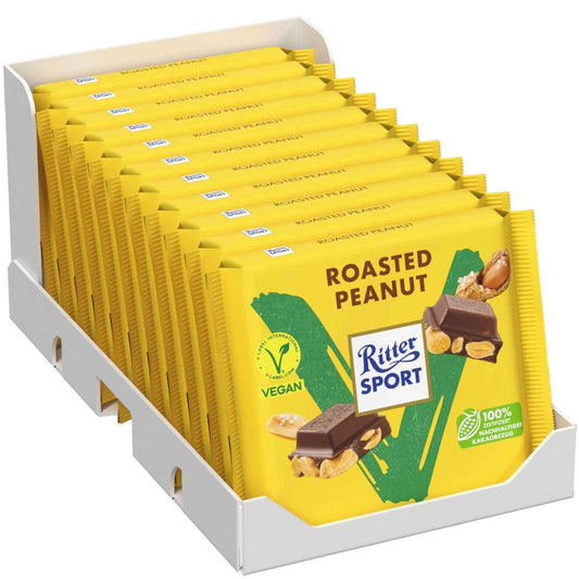 RITTER SPORT - Vegan Roasted Peanut Bar (11 x 100 gr)