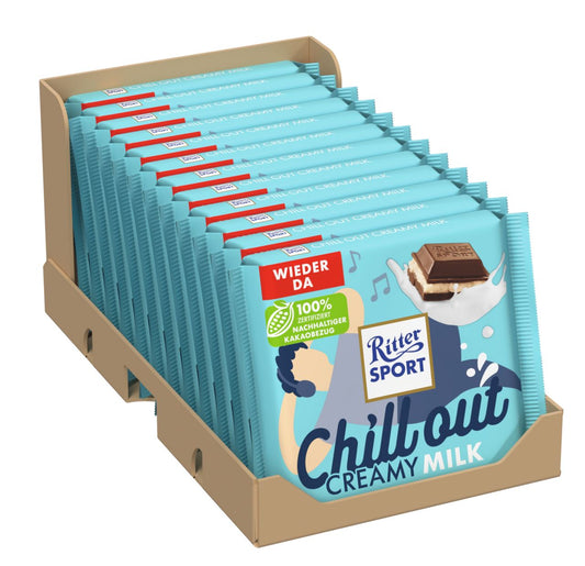 RITTER SPORT - Chill Out Creamy Milk (12 x 100 gr)