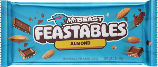 MR BEAST - Feastables Almond Chocolate Bar (10 x 60 gr)