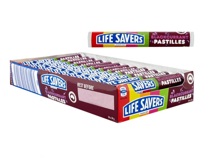 LIFESAVERS - Blackcurrant Rolls (24 x 34 gr)