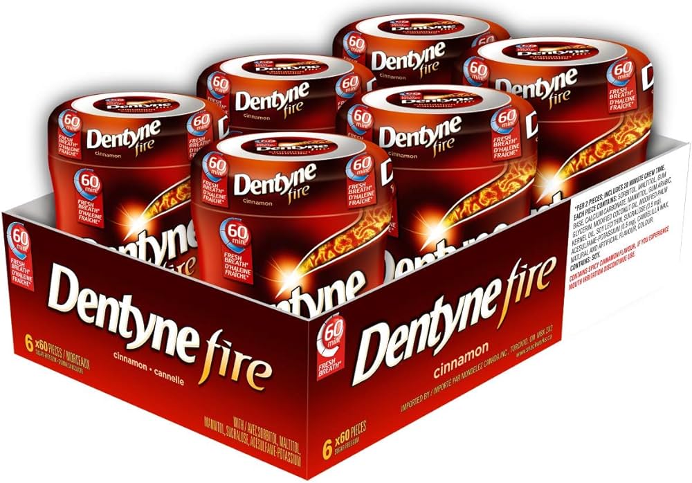 DENTYNE FIRE  Cinnamon Gum Tubs (6 ct)