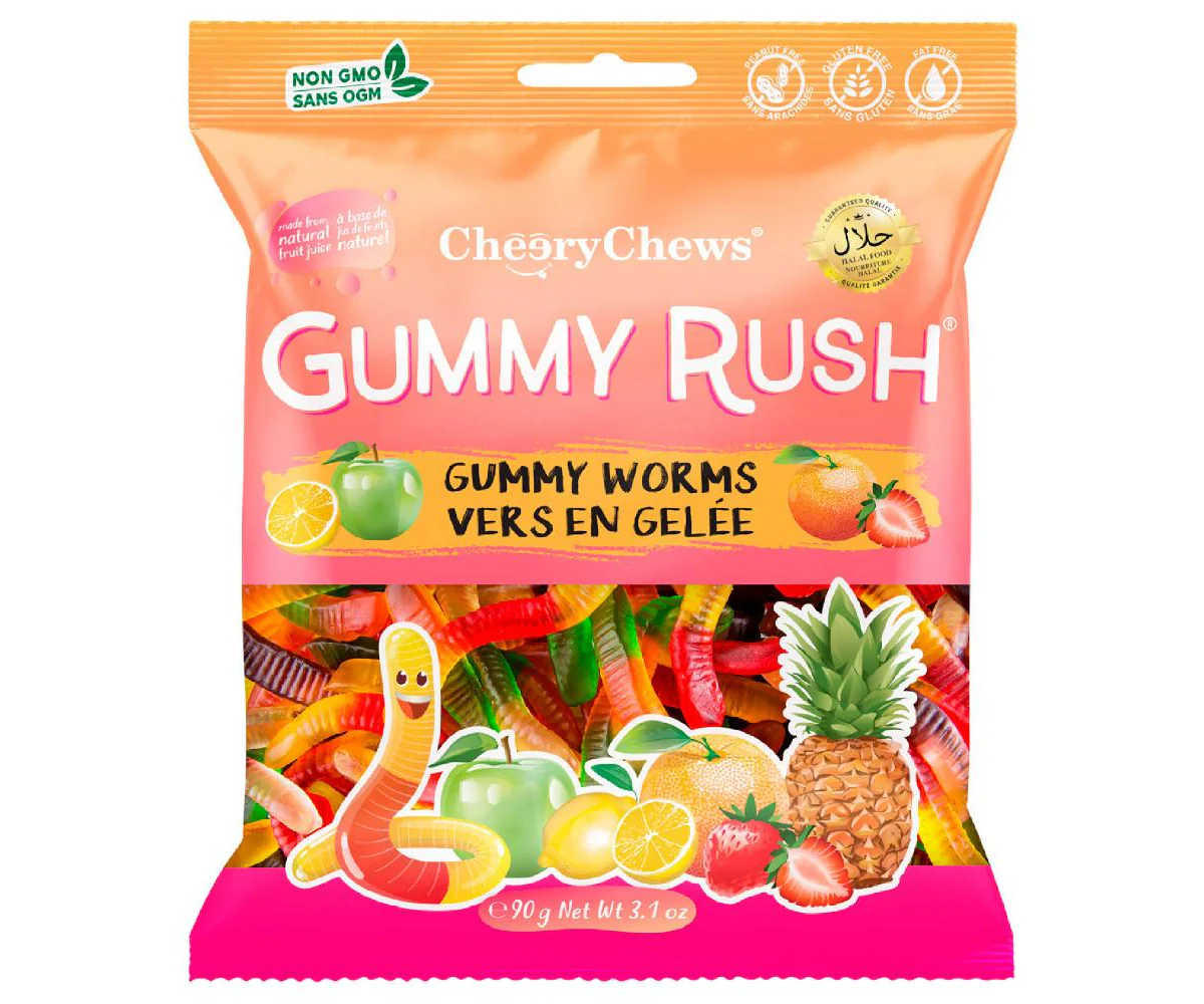 GUMMY RUSH - Gummy Worms (Case of 12)