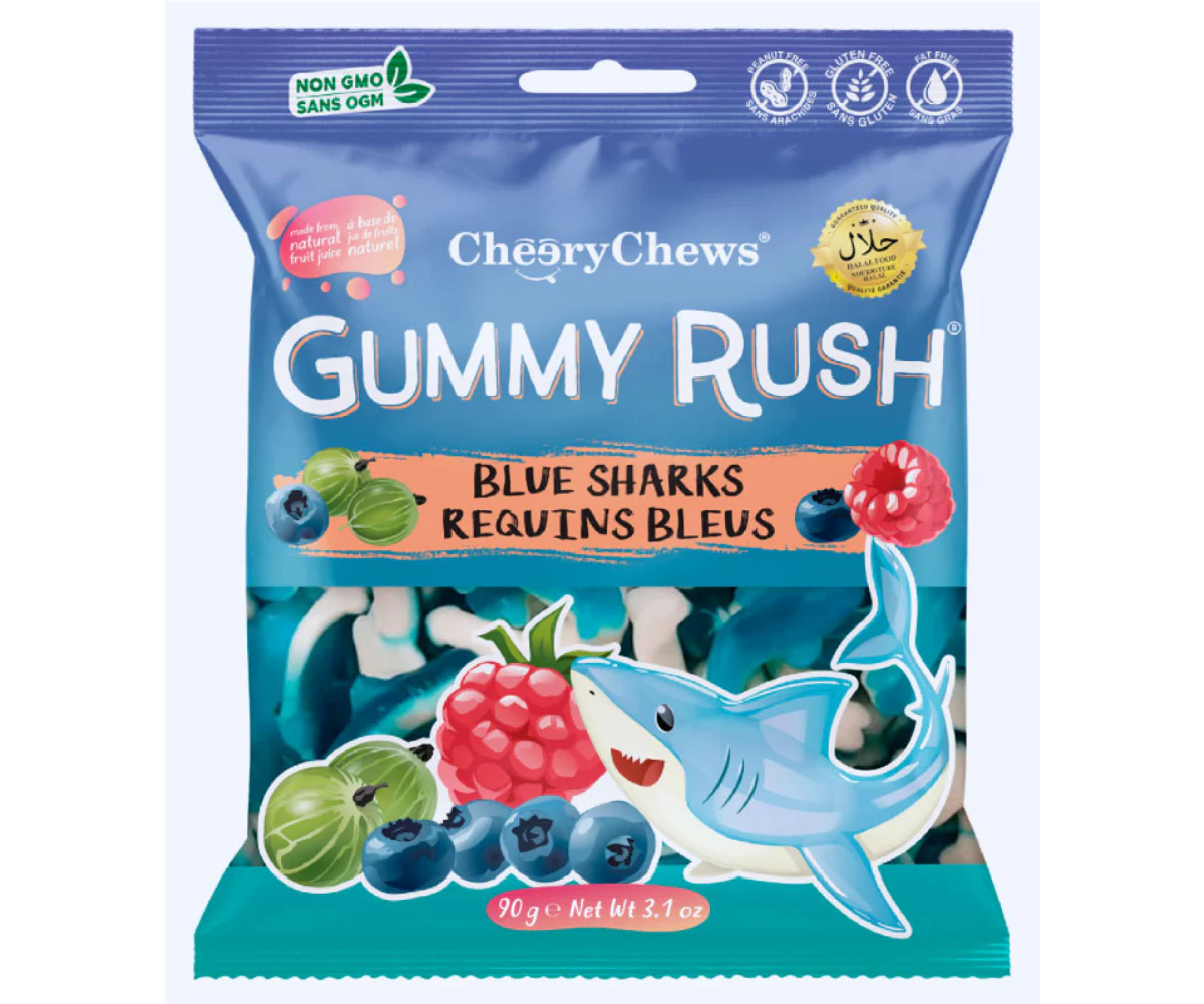 GUMMY RUSH - Blue Sharks (Case of 12)