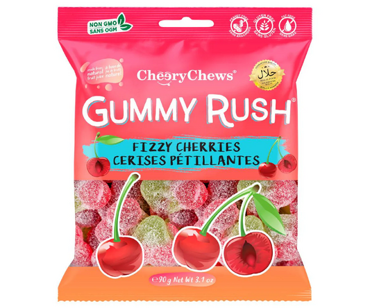 GUMMY RUSH - Fizzy Cherries (Case of 12)