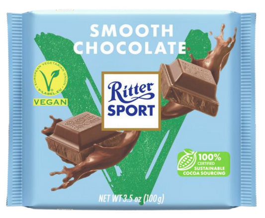 RITTER SPORT - Smooth Vegan Chocolate Bar (10 x 100 gr)