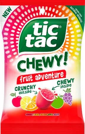 TIC TAC - Chewy Fruit Adventure Peg Bag (12 x 80 gr)