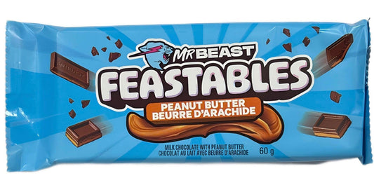 MR BEAST - Feastables Peanut Butter Milk Choco Bar 10X60 Gr