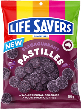 LIFESAVERS - Blackcurrant Pastilles (12 x 160 gr)